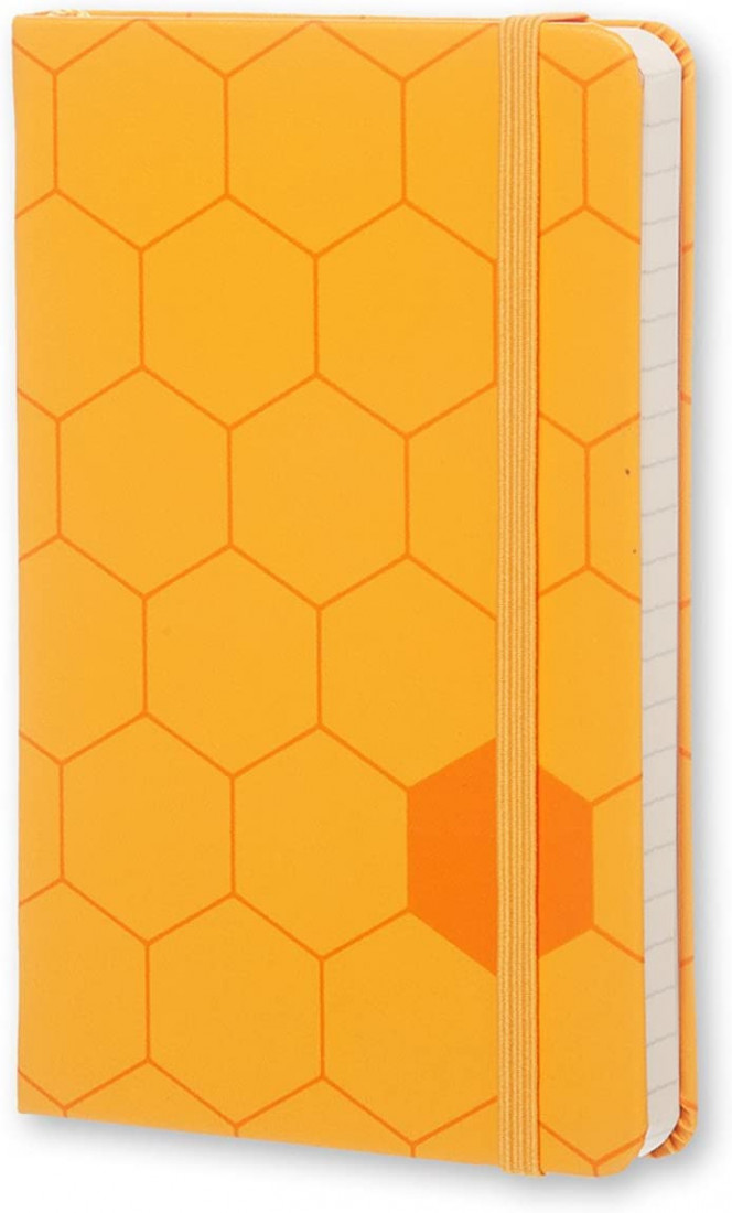 Notebook Decorated Honey Yellow Pocket 9x14 Ruled Moleskine