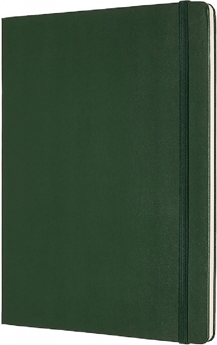 Notebook Extra Large 19x25 Plain Myrtle Green Hard Cover, Moleskine