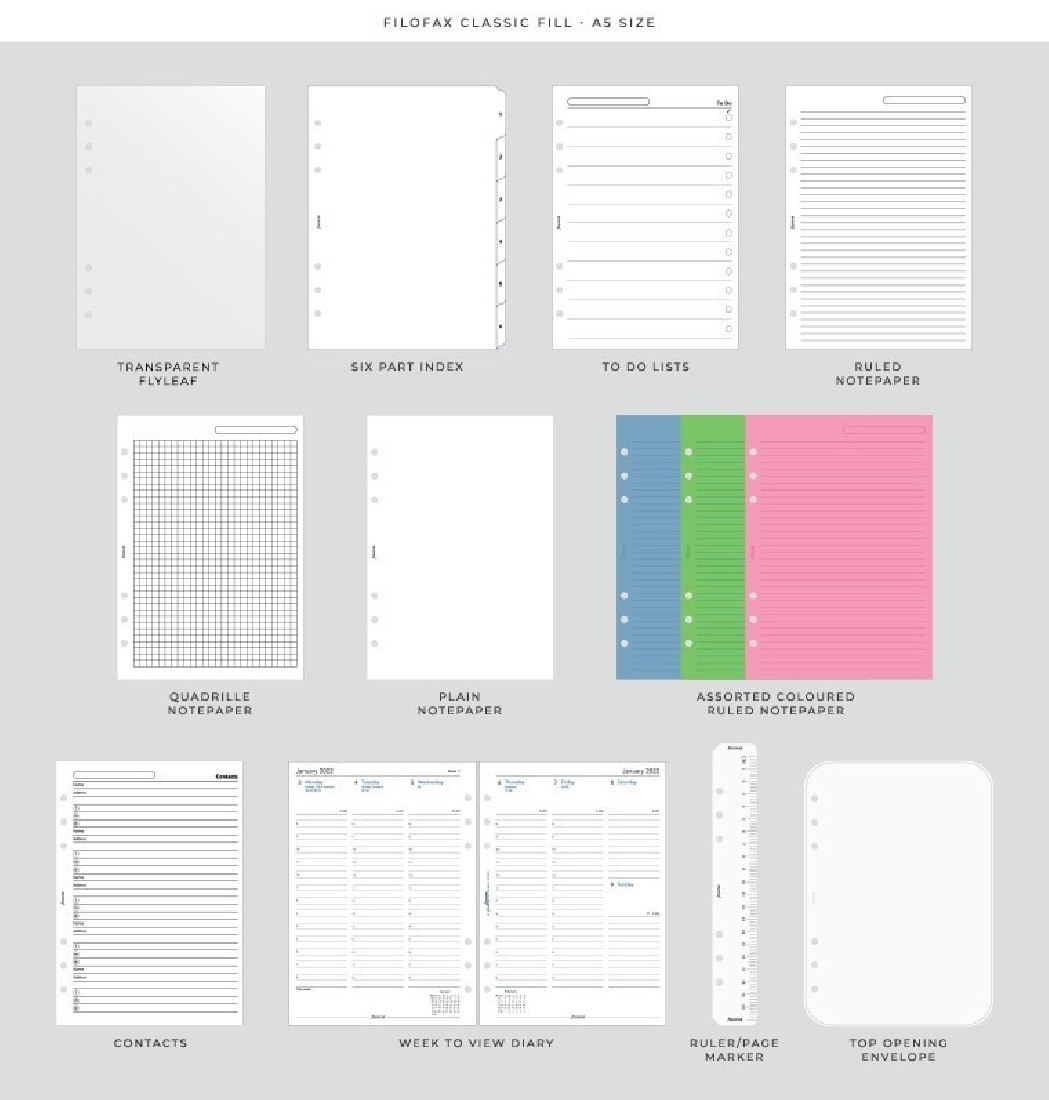 Filofax Organiser A5 Saffiano Black 022623