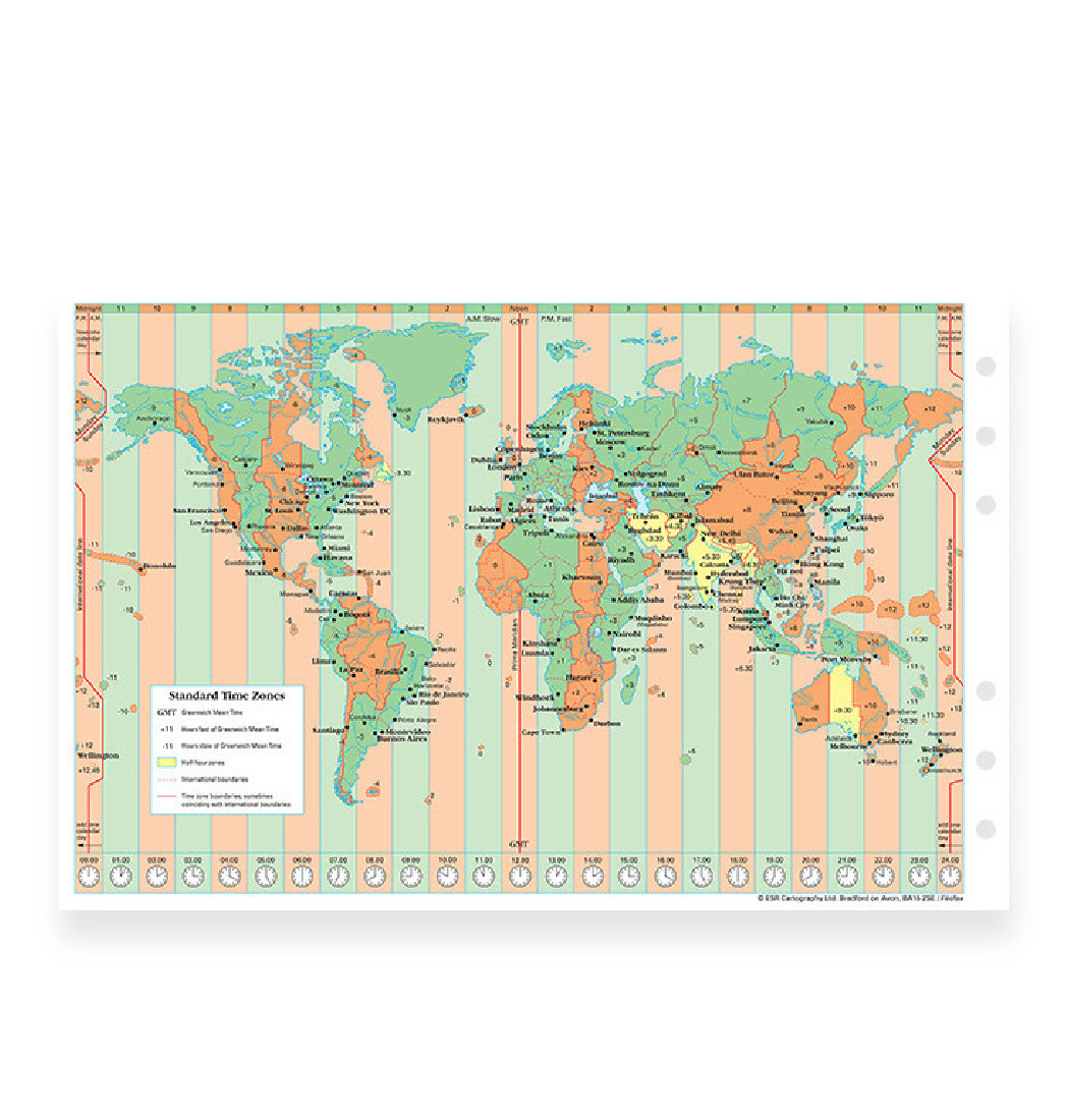 Filofax World Map Refill - Personal 131904