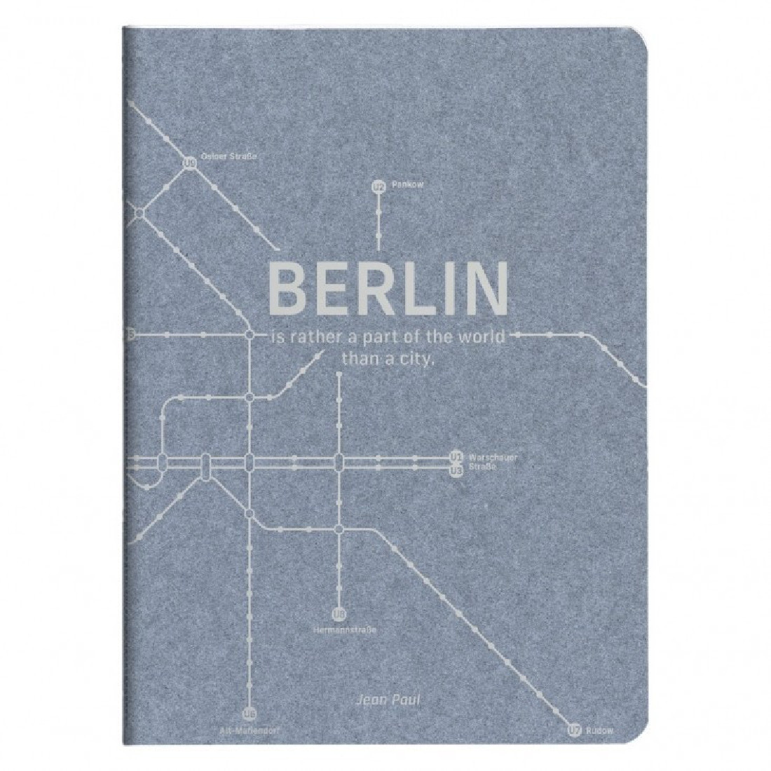 Clairefontaine Rhodia Jeans notebook A4 21x29,7cm, Berlin metro, 90gr, lined, 96 pages, 083532