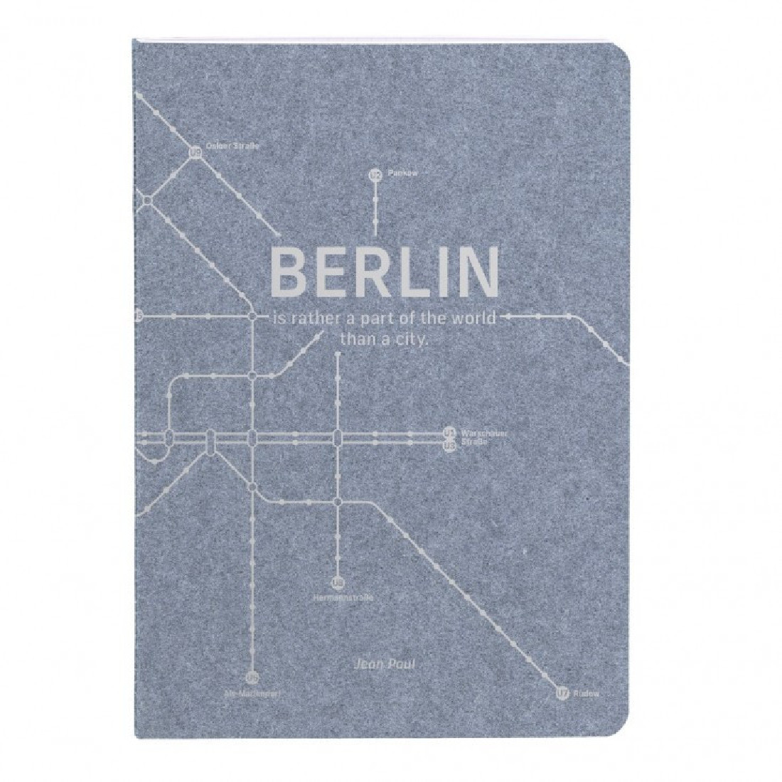 Clairefontaine Rhodia Jeans notebook A6 10,5x14,8cm, Berlin metro, 90gr, lined, 96 pages, 083534