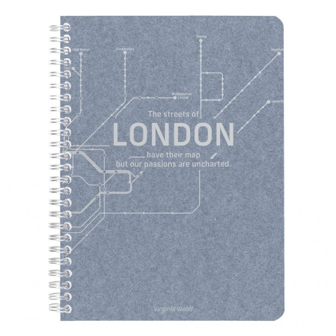 Clairefontaine Rhodia Jeans spiral notebook A5 21x14,8cm, London metro, 90gr, lined, 148 pages, 083536