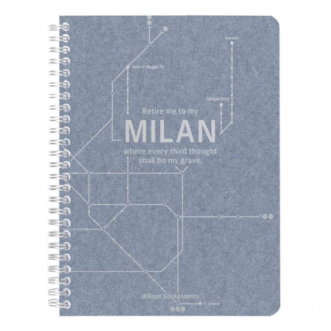 Clairefontaine Rhodia Jeans spiral notebook A5 21x14,8cm, Milan metro, 90gr, lined, 148 pages, 083536