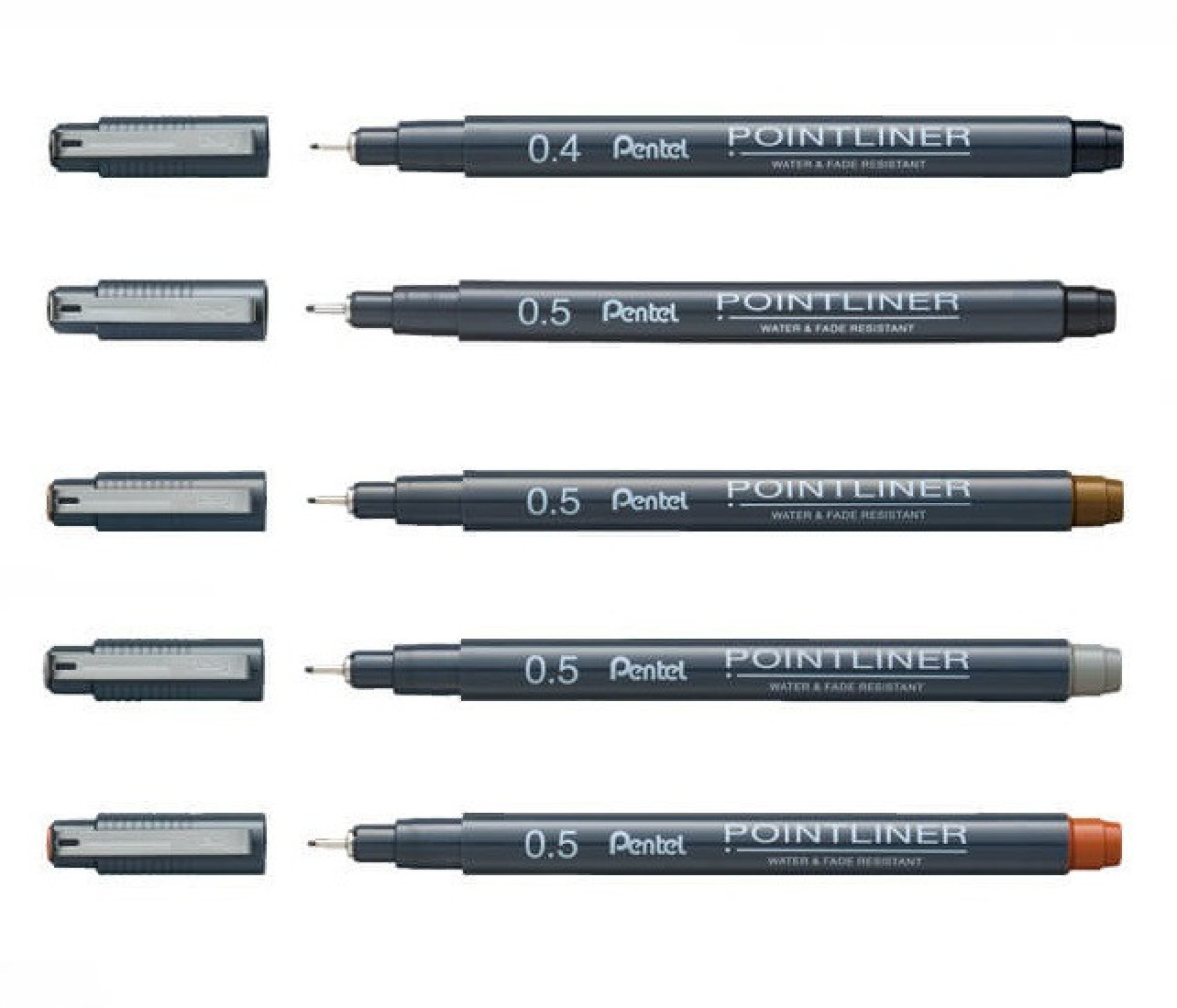 Pentel Pointliner Pen S20P Sepia