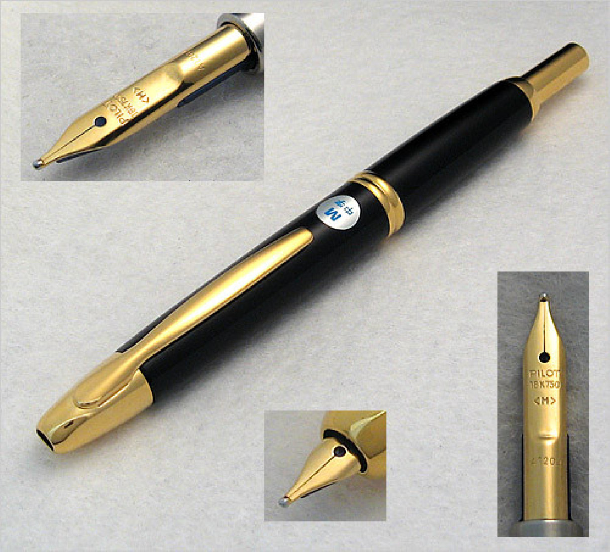 Pilot Capless (Vanishing point) Gold Trims Black FC-1500RG Fountain Pen