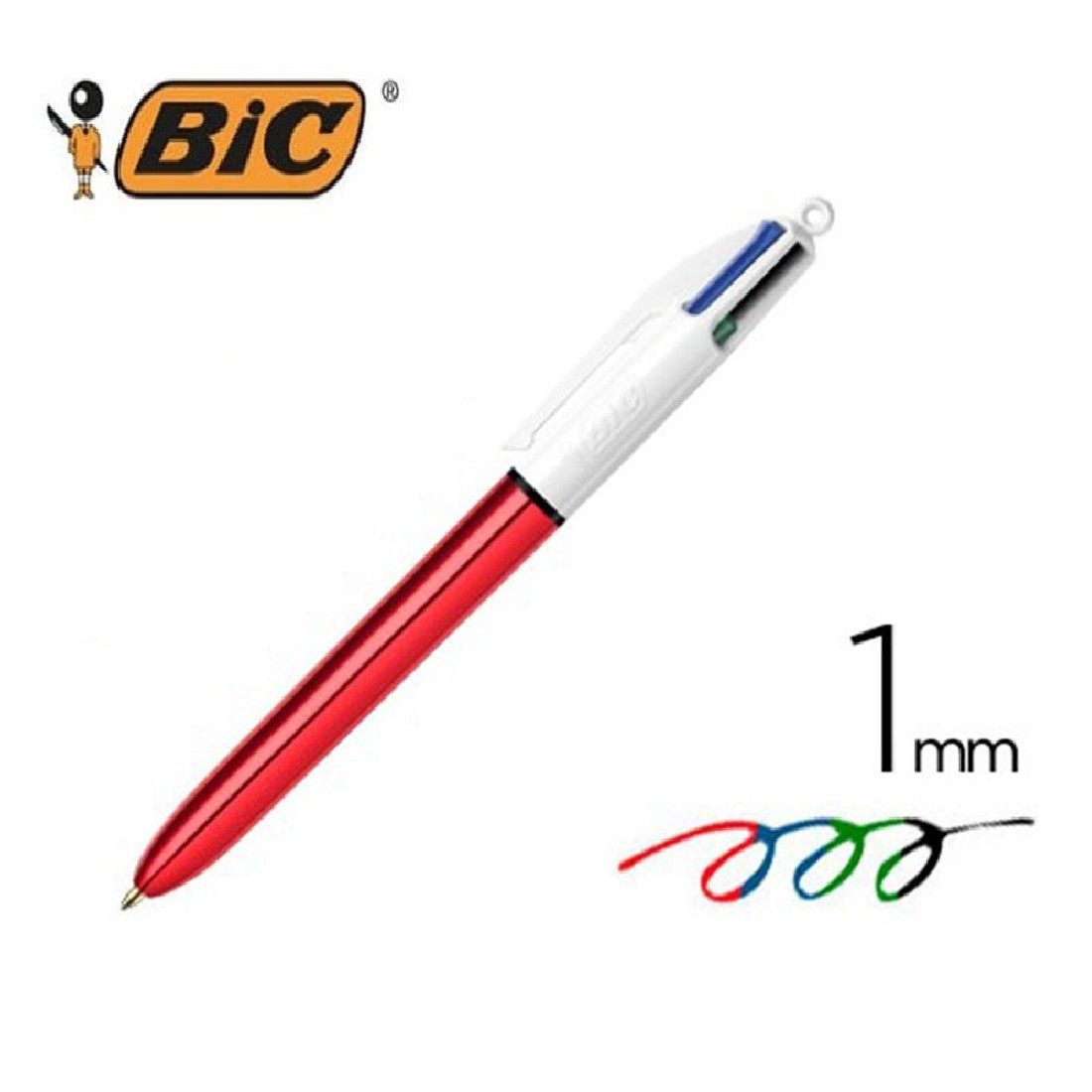 Στυλό 4 Χρωμάτων Metallic Red Bic