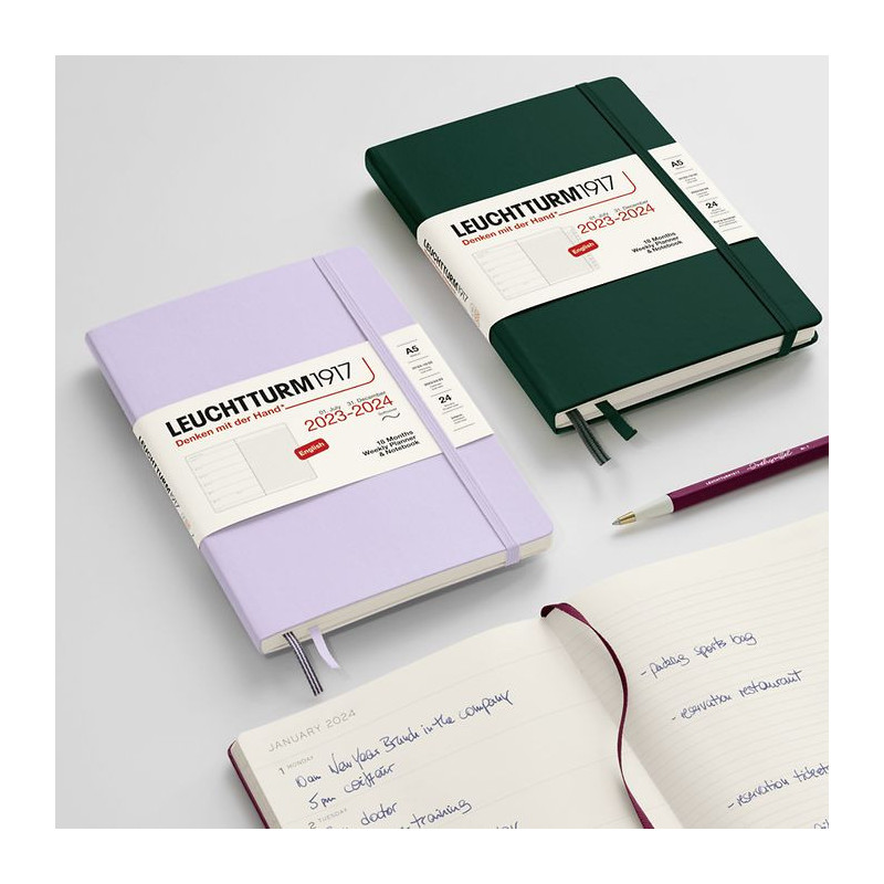 Leuchtturm 1917 Weekly Planner and Notebook 18 Months 2023 2024 A5