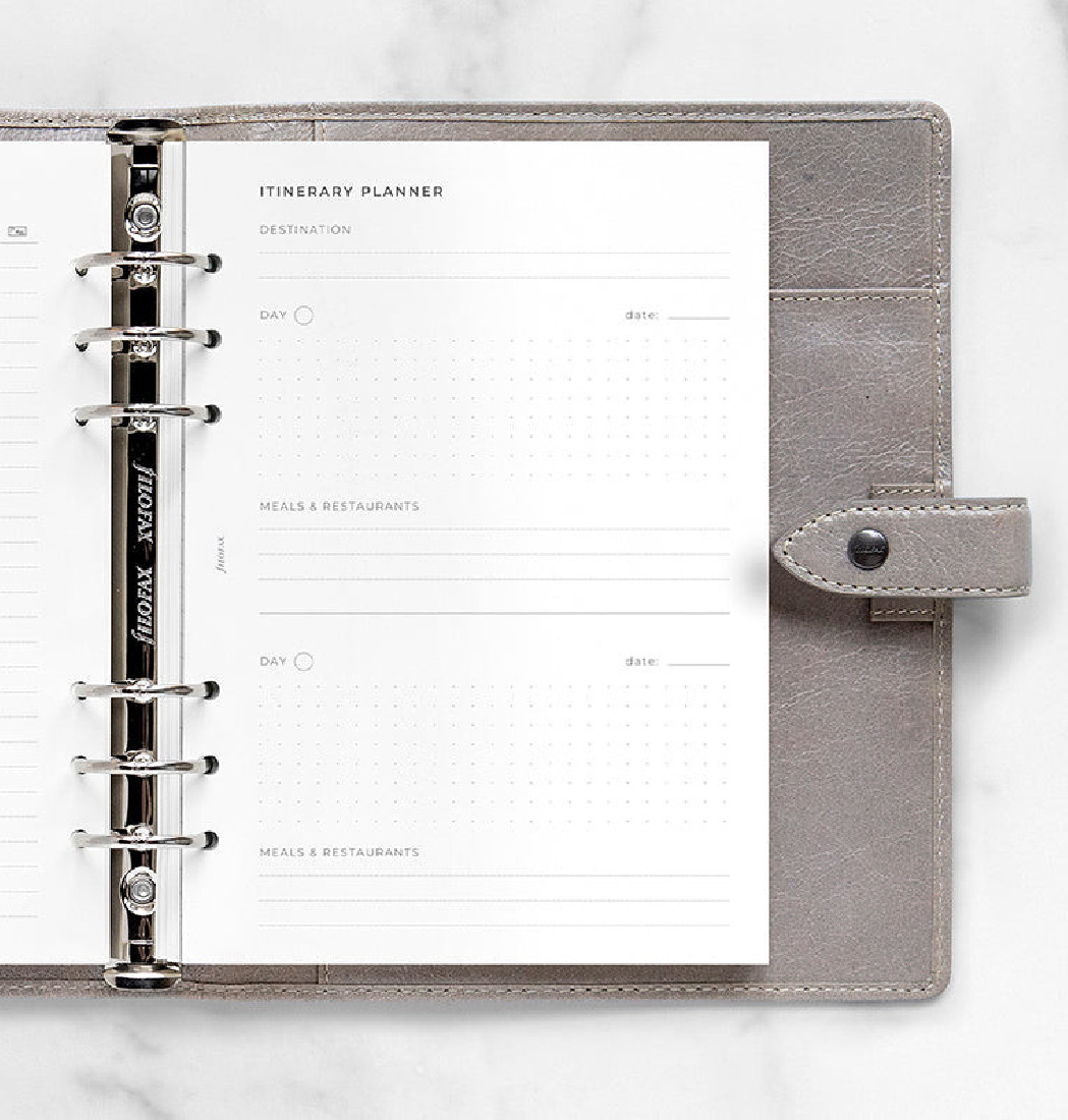 REFILL A5 TRAVEL PLANNER NOTEBOOK 152008 FILOFAX.