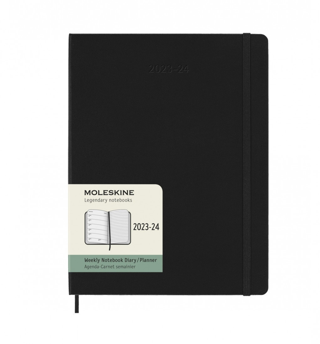 Moleskine Classic Planner 2023 - 2024 Weekly 18 Month Black XL 19x26 hard cover
