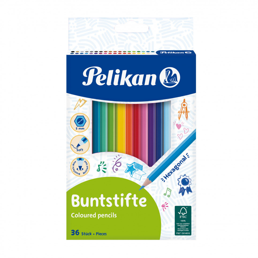 Pelikan Buntstifte  Coloured Pencils 36 pieces 700139