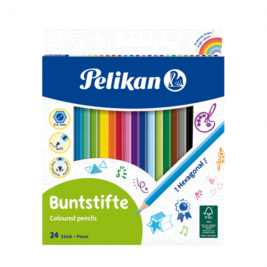 Pelikan Buntstifte  Coloured Pencils 24 pieces  724013