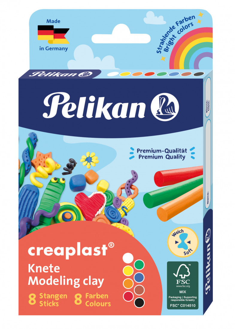 Pelikan Πλαστελίνη 8 Χρωμάτων Creaplast 606035