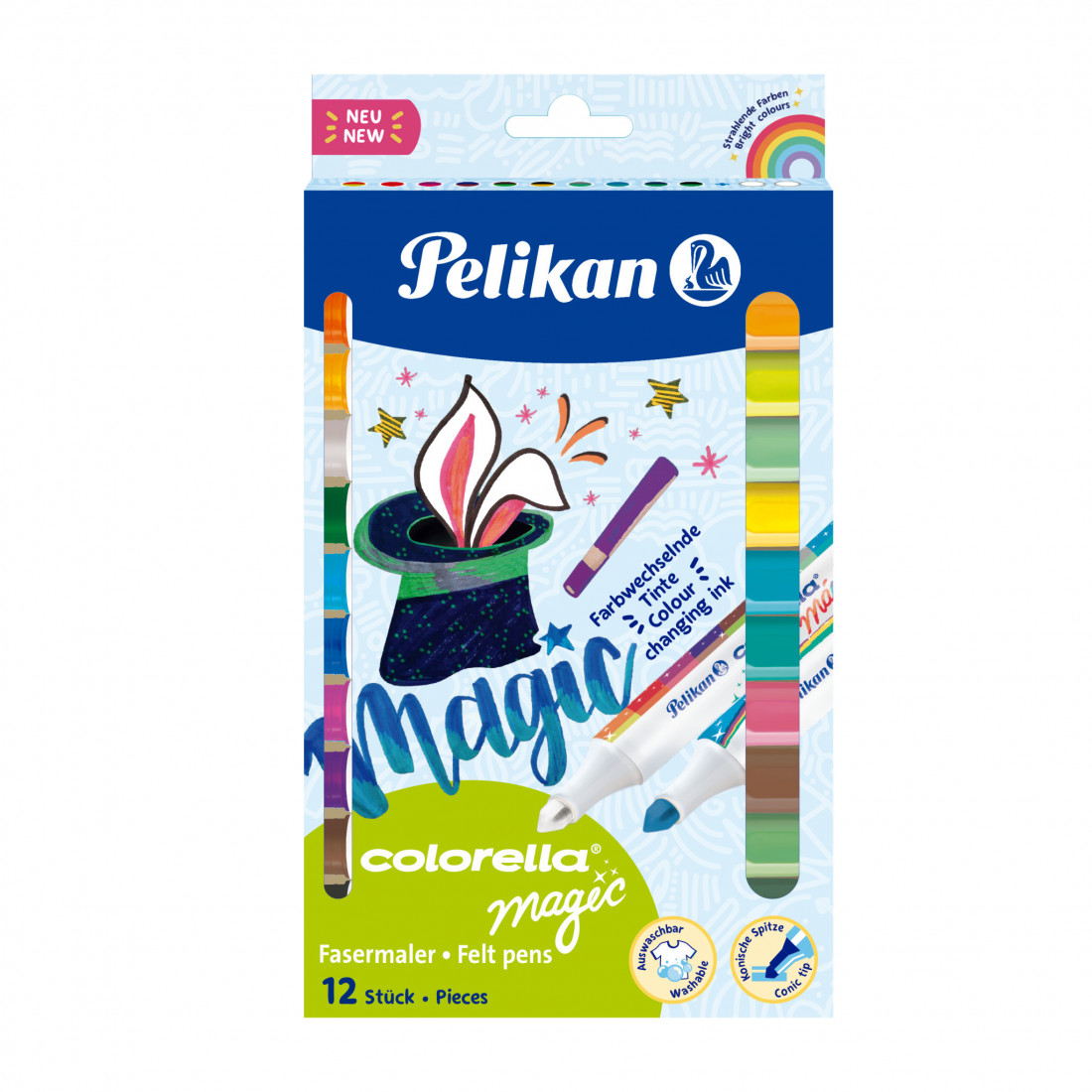Pelikan Μαρκαδόροι Σχολικοί 10+2 Χρωμάτων Colorella Magic 818056