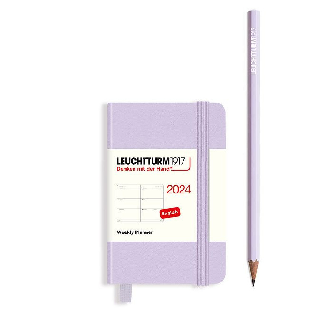 Leuchtturm 1917 Weekly Planner 2024 Lilac Mini A7 Hard Cover