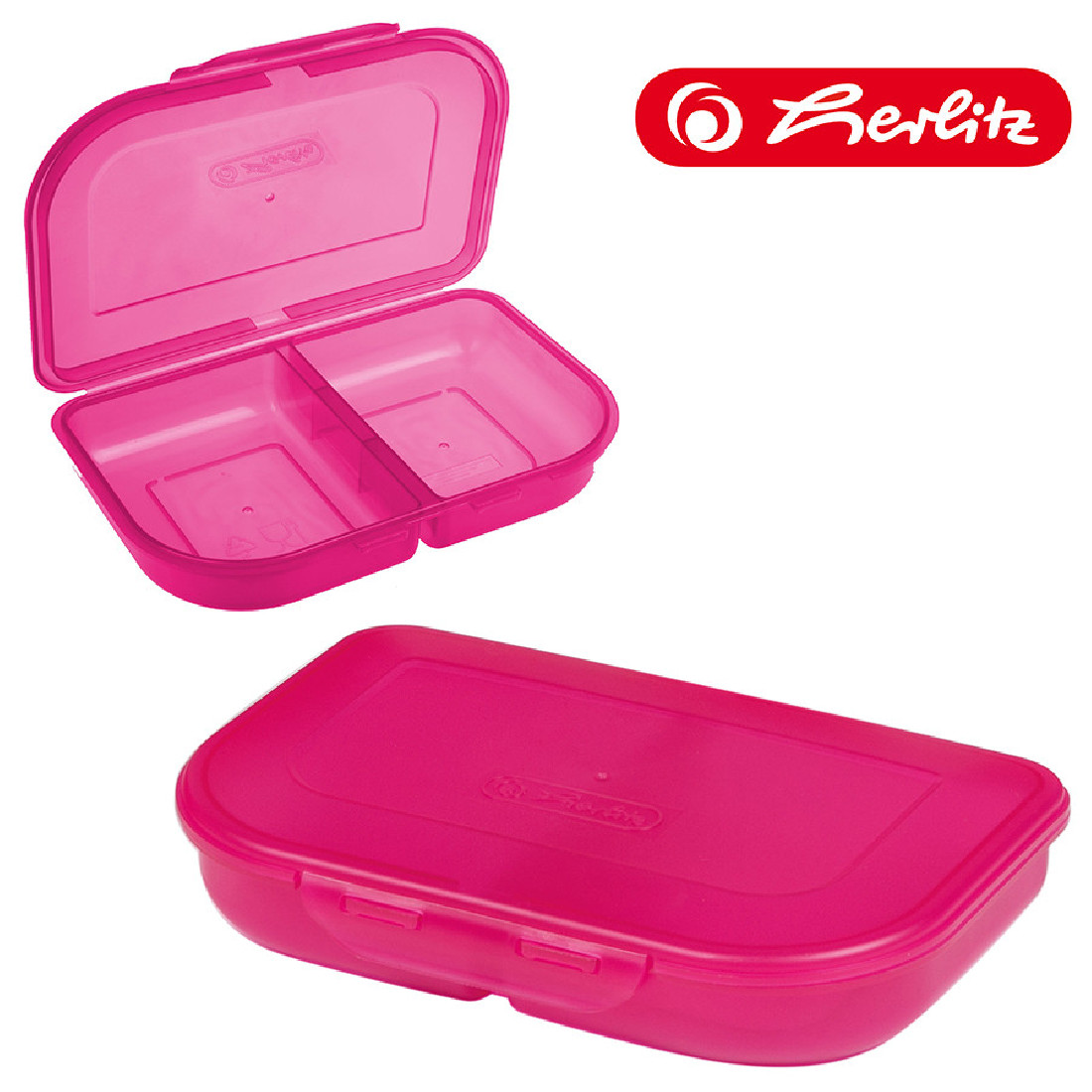 Δοχείο Φαγητού πλαστικό (με 2 χώρους) Pink 11415296 Herlitz.