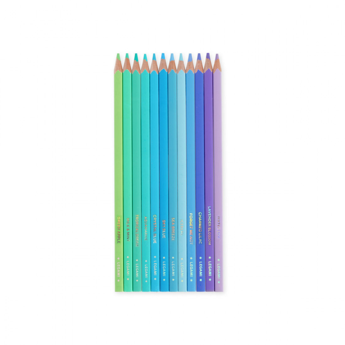 Set of 12 Colouring Pencils - Live Colourfully Cyan Legami