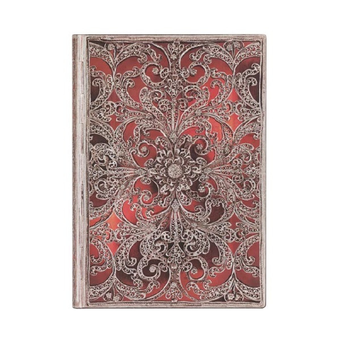 Paperblanks notebook, softcover, flexi, silver filigree collection, Ganrt, midi 13x17cm, 176 pages, lined, 100g