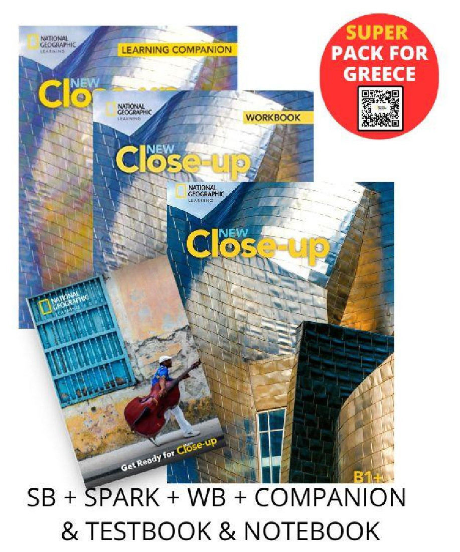 NEW CLOSE-UP B1+ SUPER PACK FOR GREECE (SB + SPARK + WB + COMPANION & TESTBOOK & NOTEBOOK)
