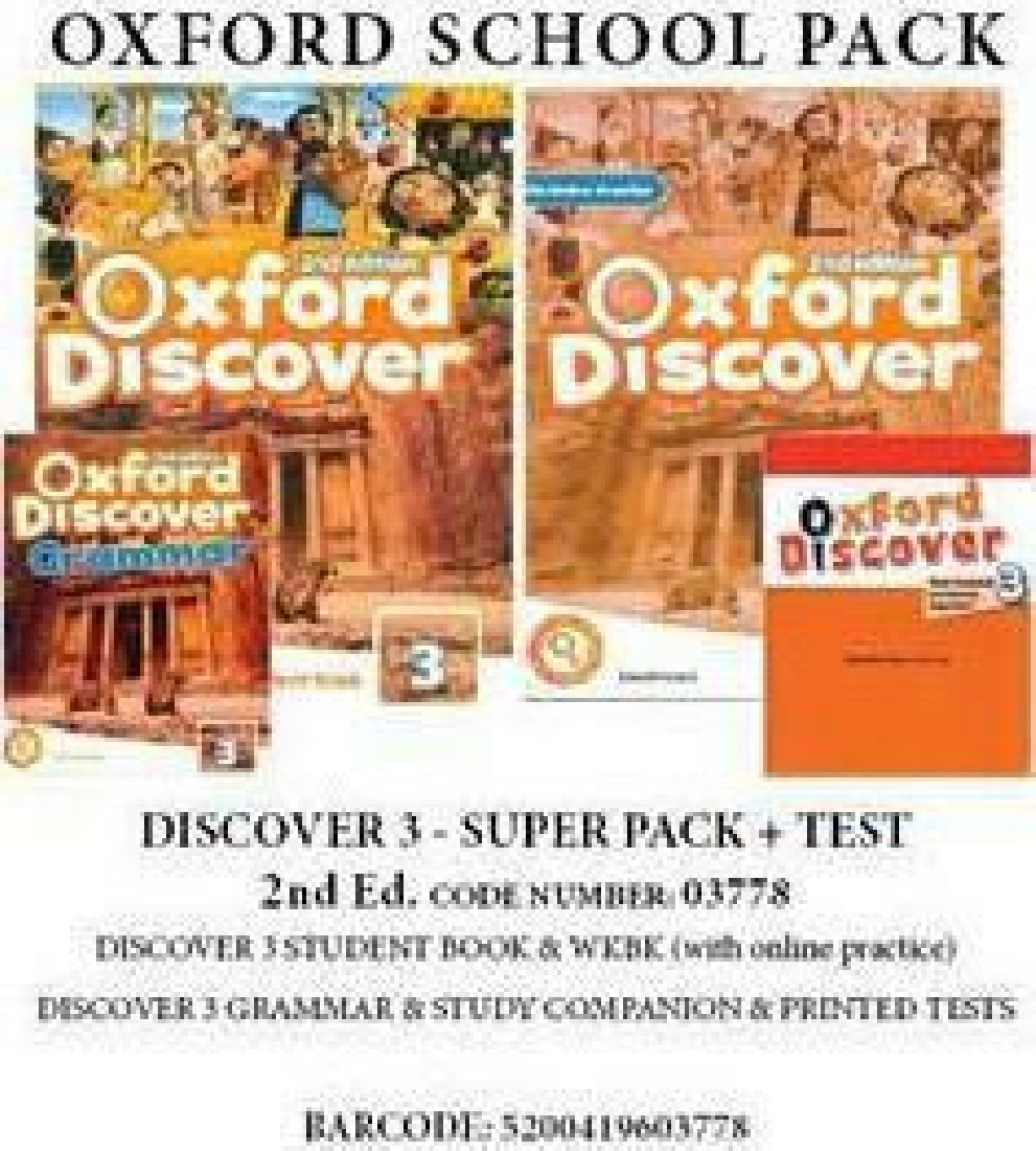 OXFORD DISCOVER 3 SUPER PACK (SB + WB & ONLINE PRACTICE + GRAMMAR + COMPANION + TESTS) - 03778 2ND ED