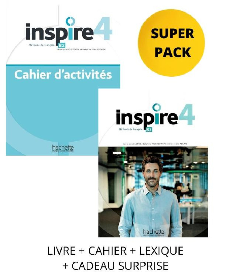INSPIRE 4 SUPER PACK (LIVRE + CAHIER + LEXIQUE + CADEAU SURPRISE)