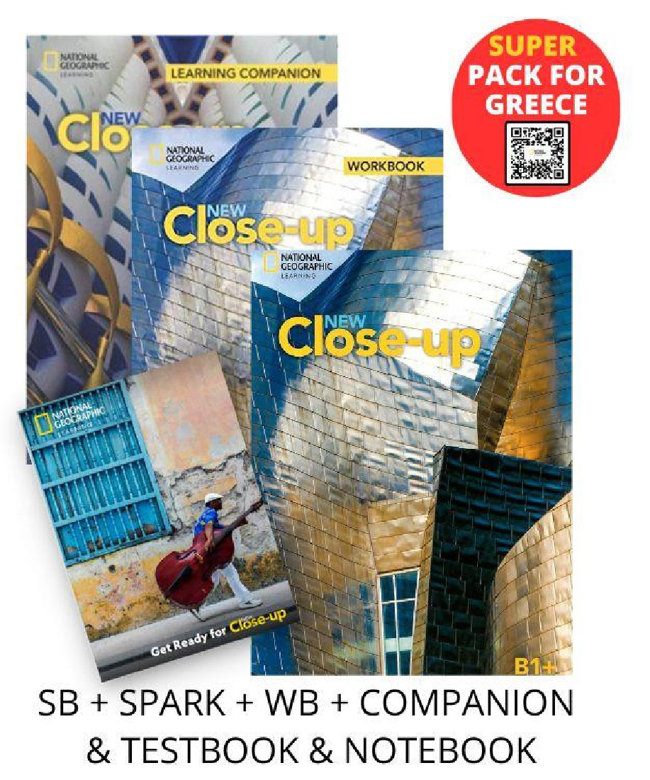 NEW CLOSE-UP B2 SUPER PACK FOR GREECE (SB + SPARK + WB + COMPANION & TESTBOOK & NOTEBOOK)