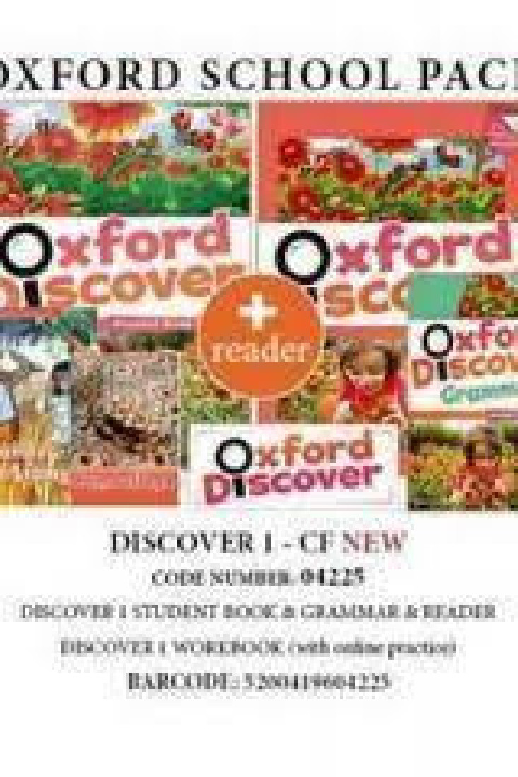 OXFORD DISCOVER 1 PACK CF NEW (SB + WB WITH ONLINE PRACTICE + GRAMMAR + 2 READERS: CAN YOU SEE THE LIONS/ CAMOUFLAGE) - 04225