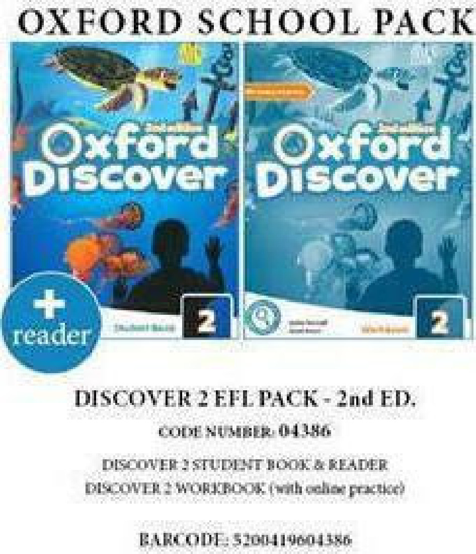 OXFORD DISCOVER 2 PACK EFL (SB + WB WITH ONLINE PRACTICE + READER: SCHOOLS) - 04386 2ND ED