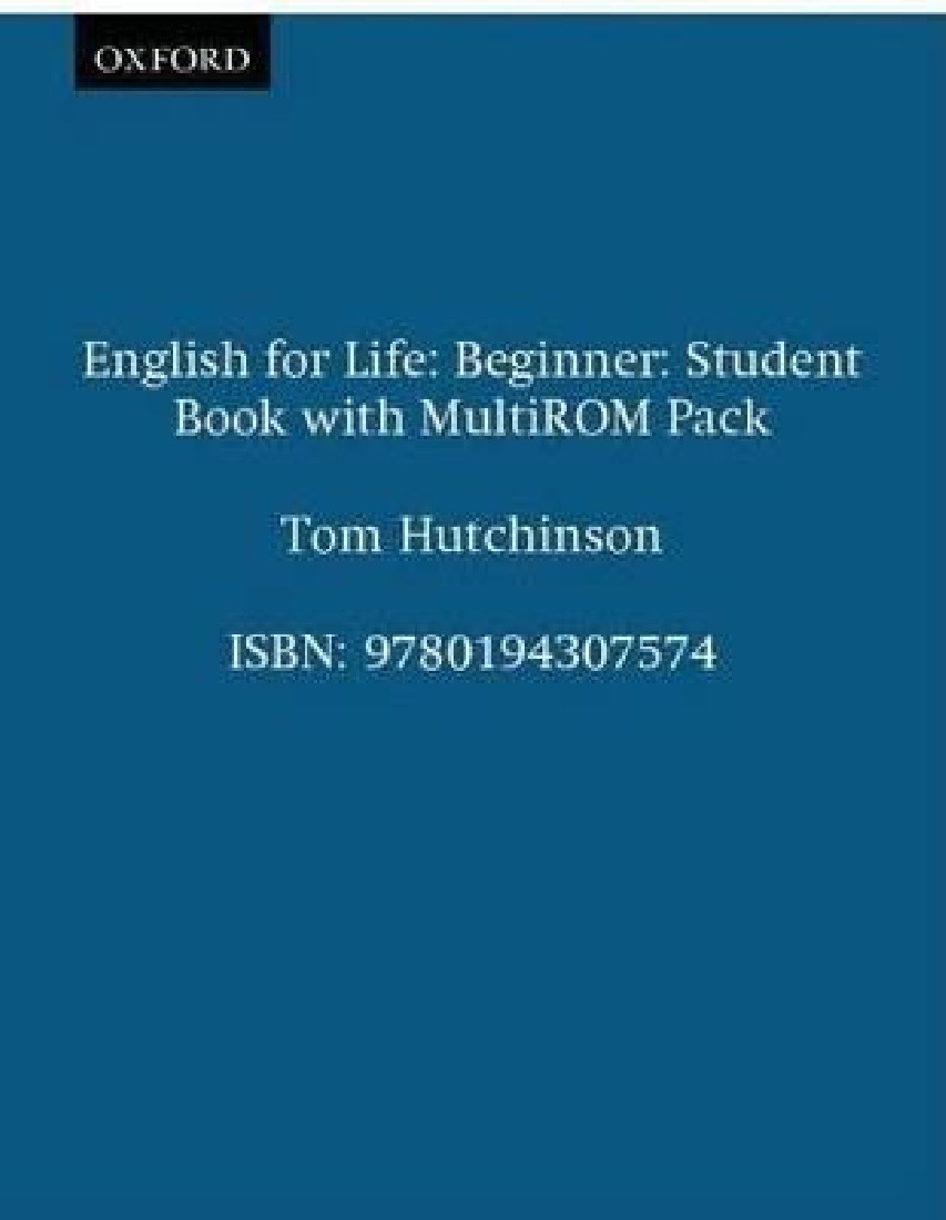 ENGLISH FOR LIFE BEGINNER SB (+ CD)