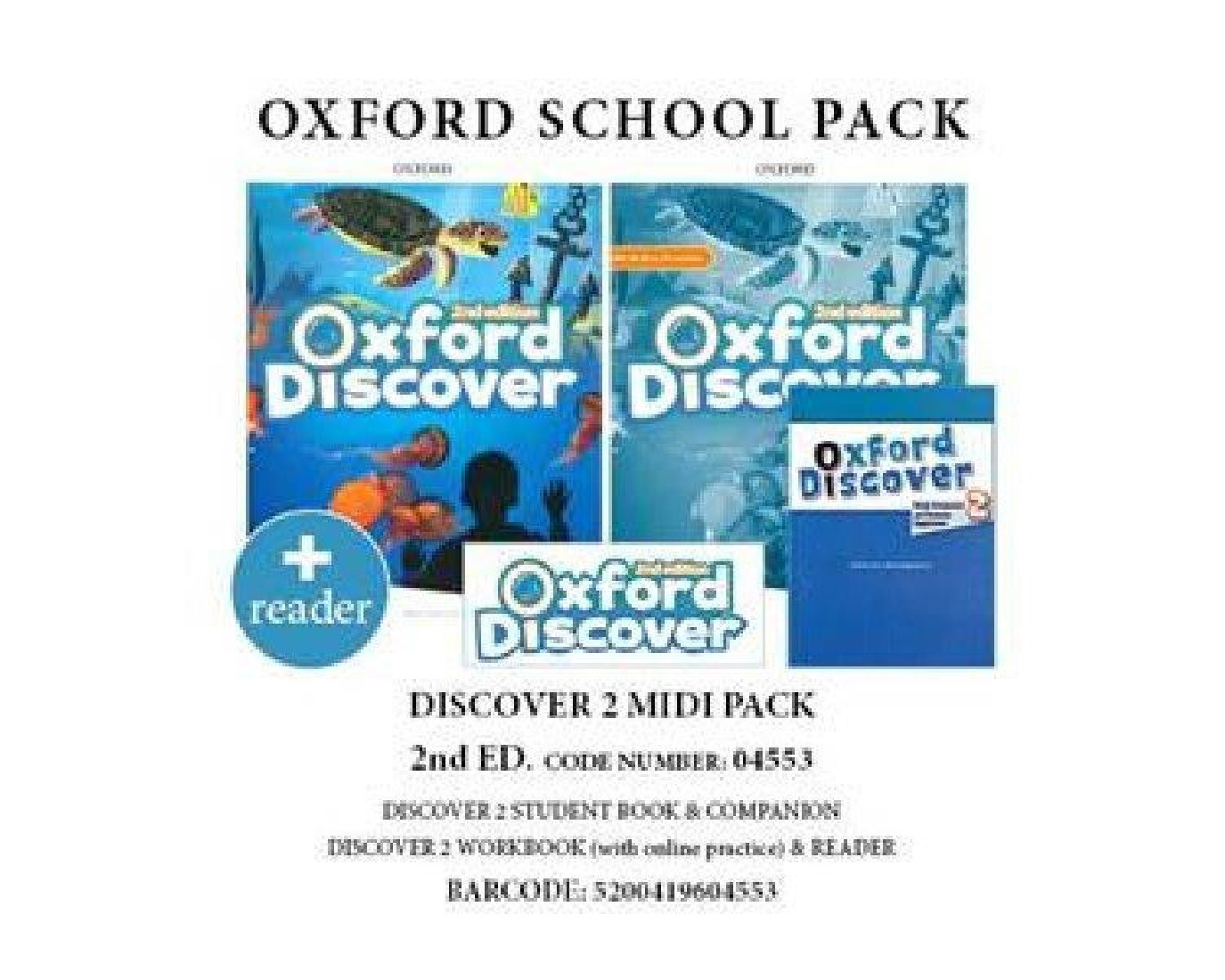 OXFORD DISCOVER 2 PACK MIDI (SB + WB + COMPANION + READER) - 04553 2ND ED