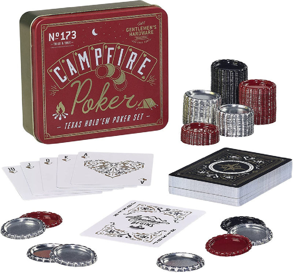 Gentlemens Hardware, Campfire Poker, Texas hold ;em poker set, 173