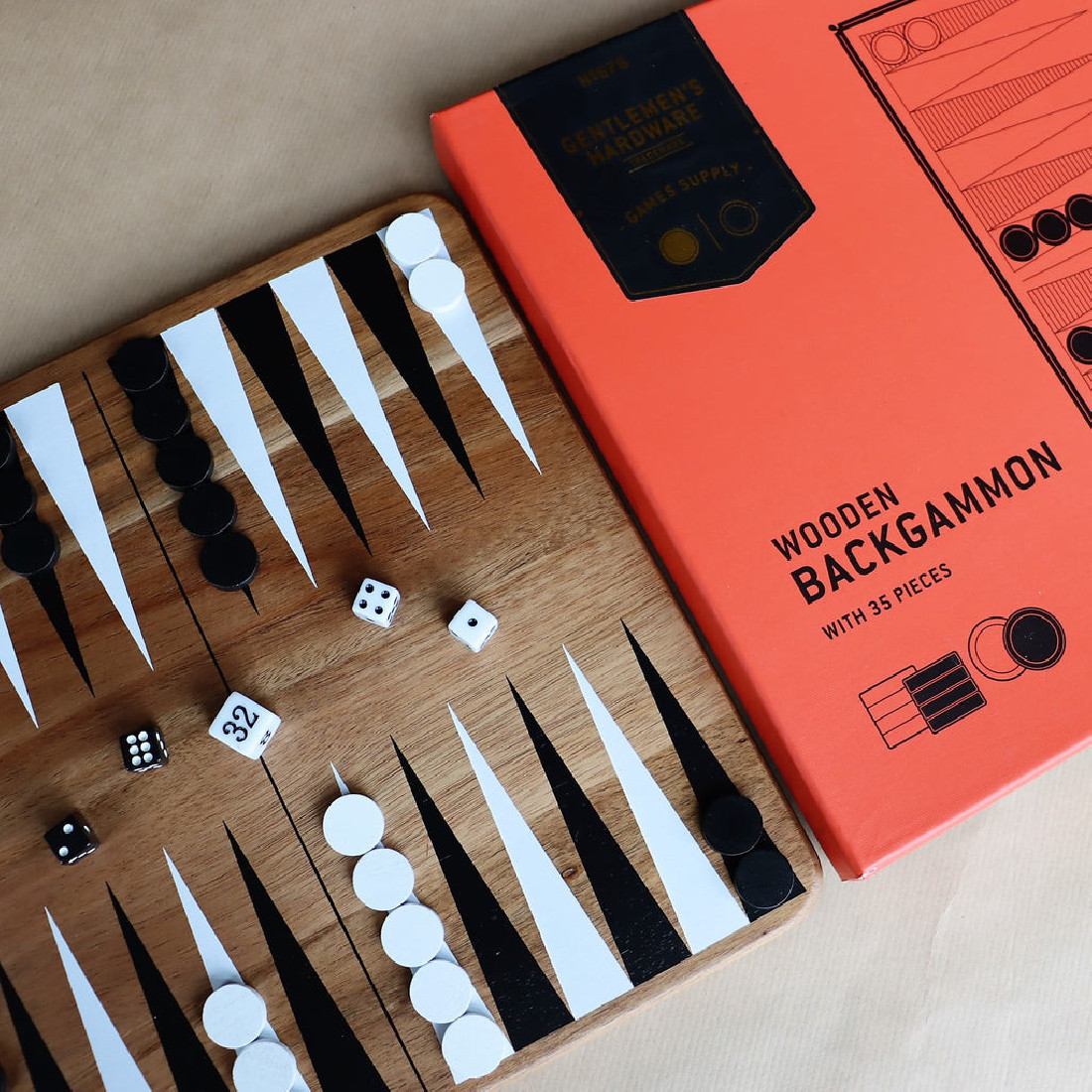 Gentlemens Hardware, Wooden Backgammon, 676