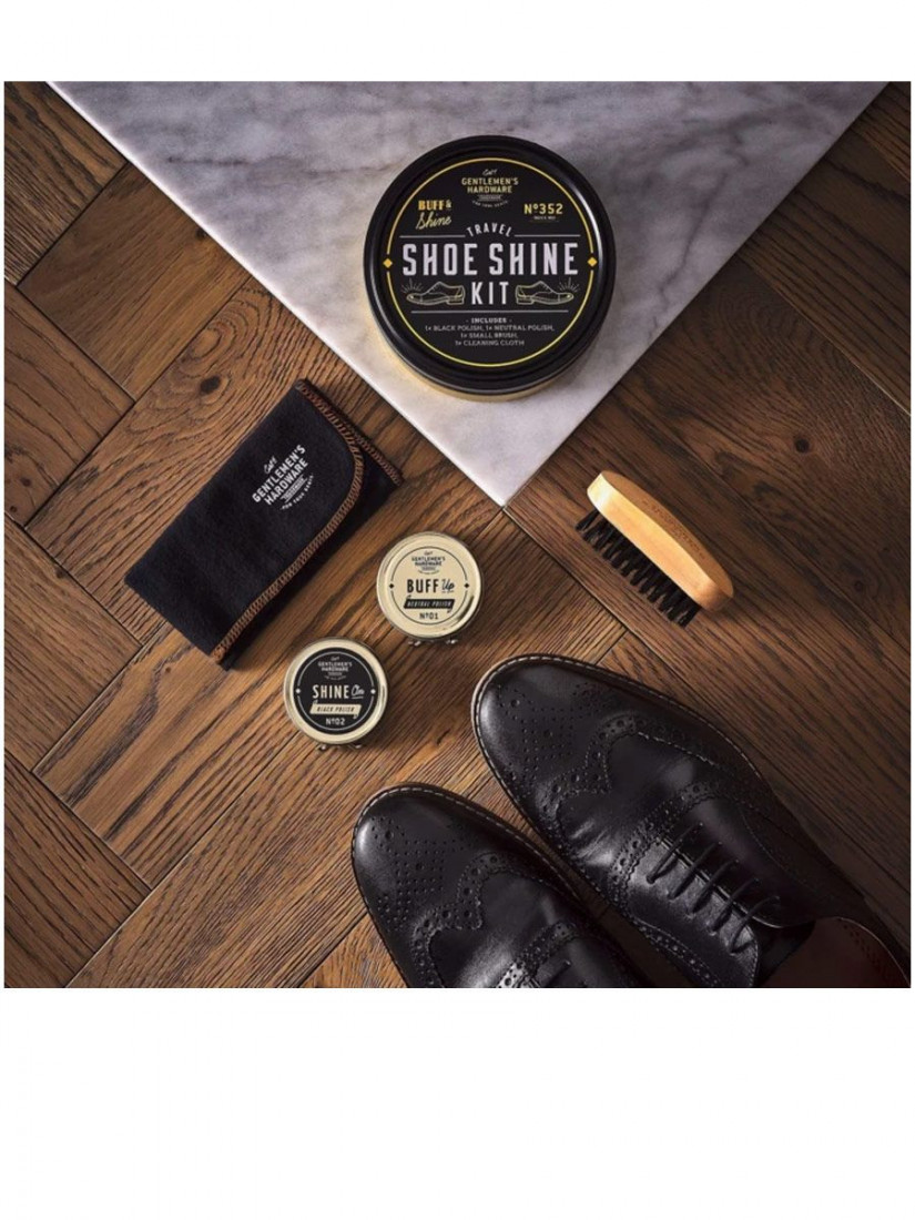 Gentlemens Hardware, travel shoe shine kit, 352