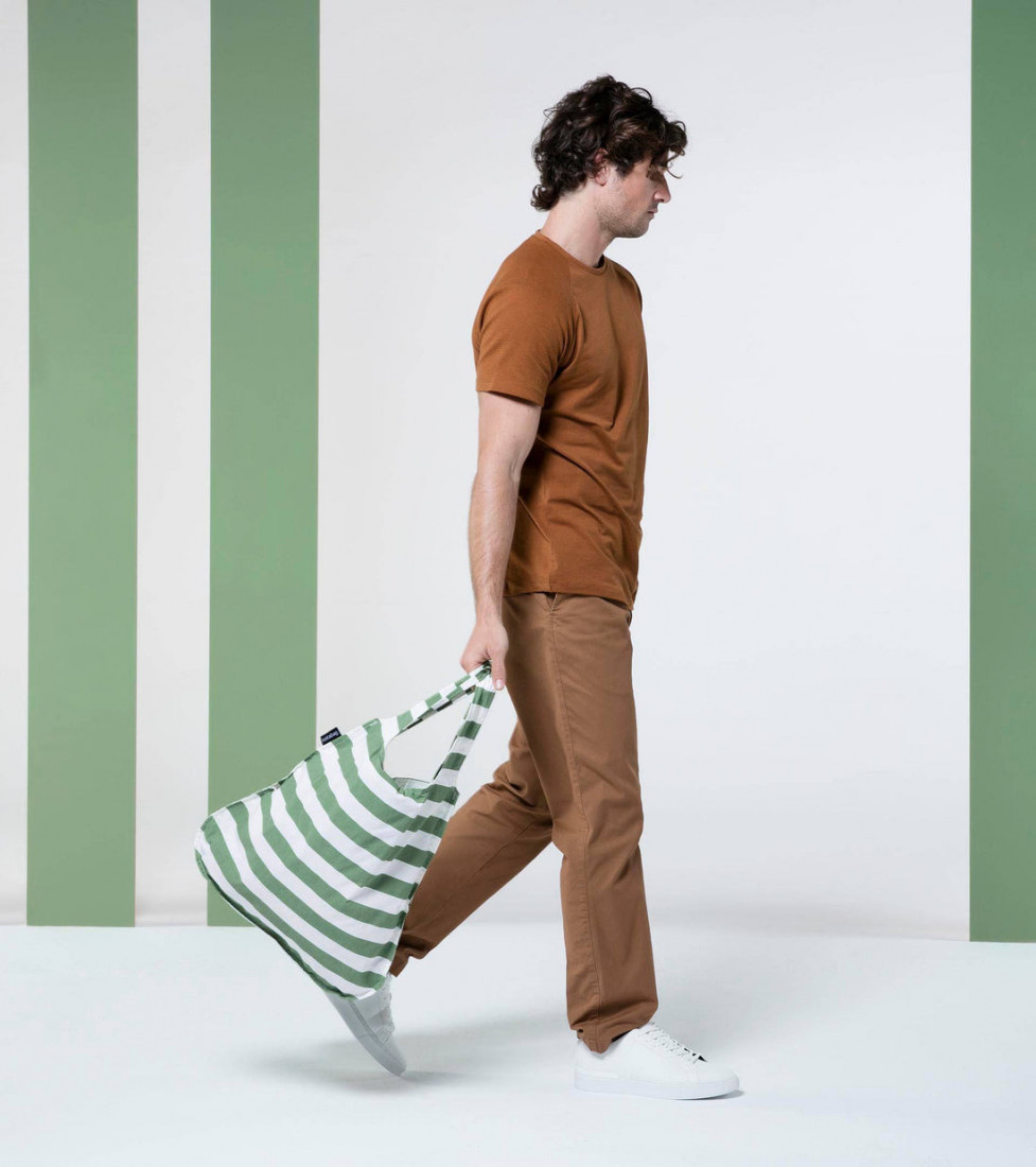 Notabag – Olive stripes, bag and backpack