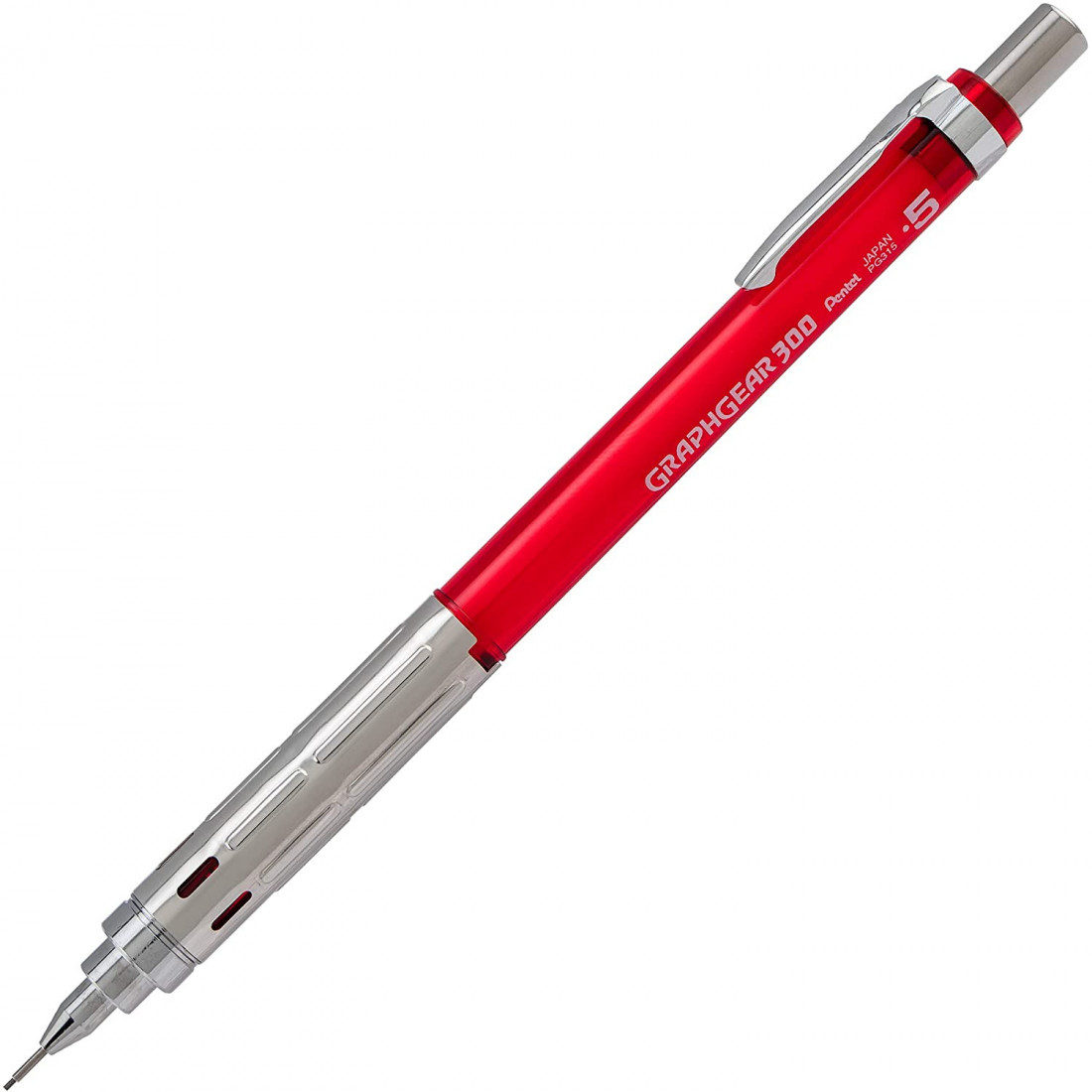 Pentel Graphgear 300 Red 0.5mm mechanical pencil  PG315-TBX