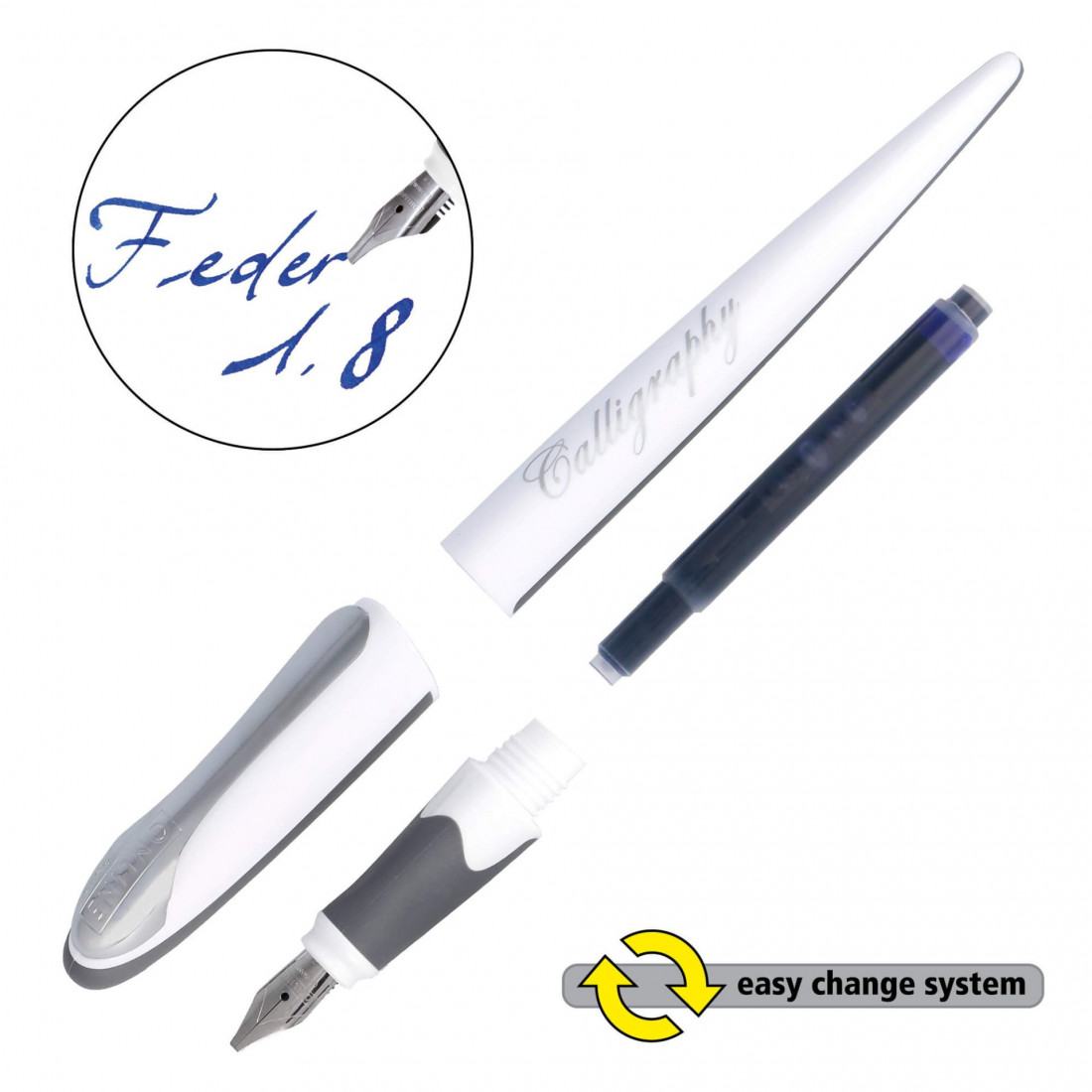 Calligraphy pen       1,8mm, Best Writer Air 10047 silver Online