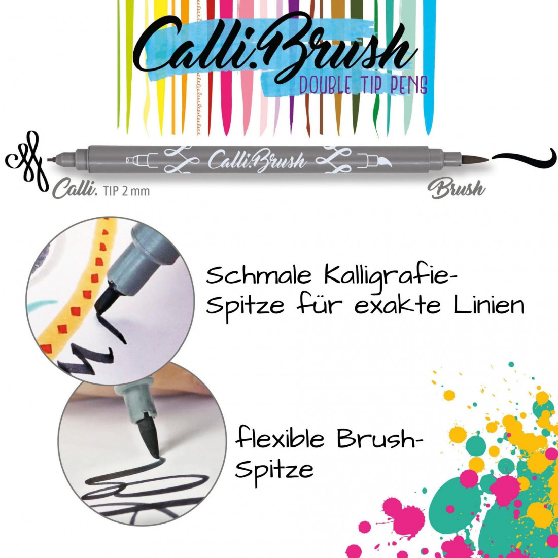 Calli.Brush Double Tip Pens for creative writing with calligraphy nib and brush 19082 Online