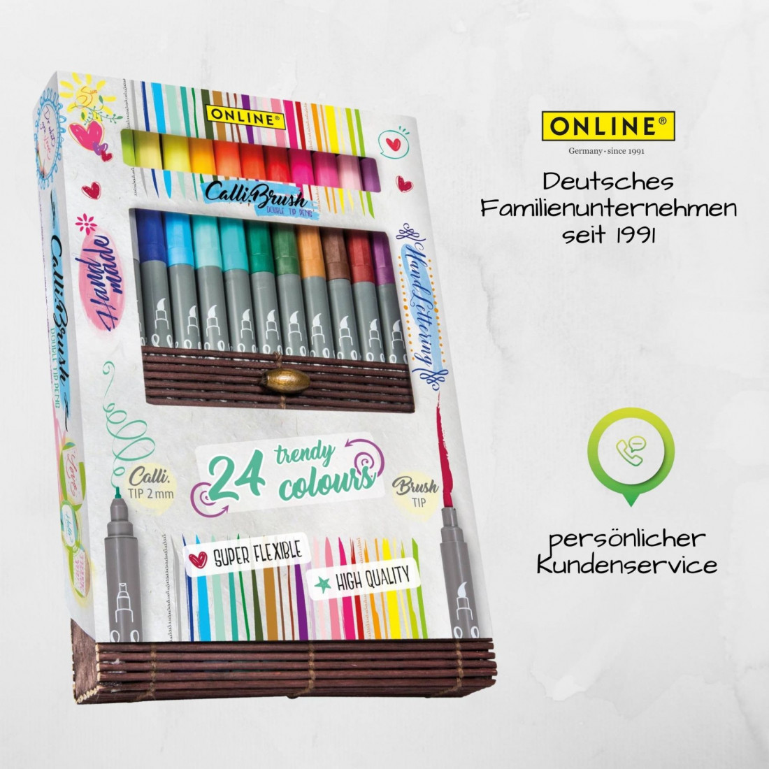 Calli.Brush Double Tip Pens for creative writing with calligraphy nib and brush 19082 Online