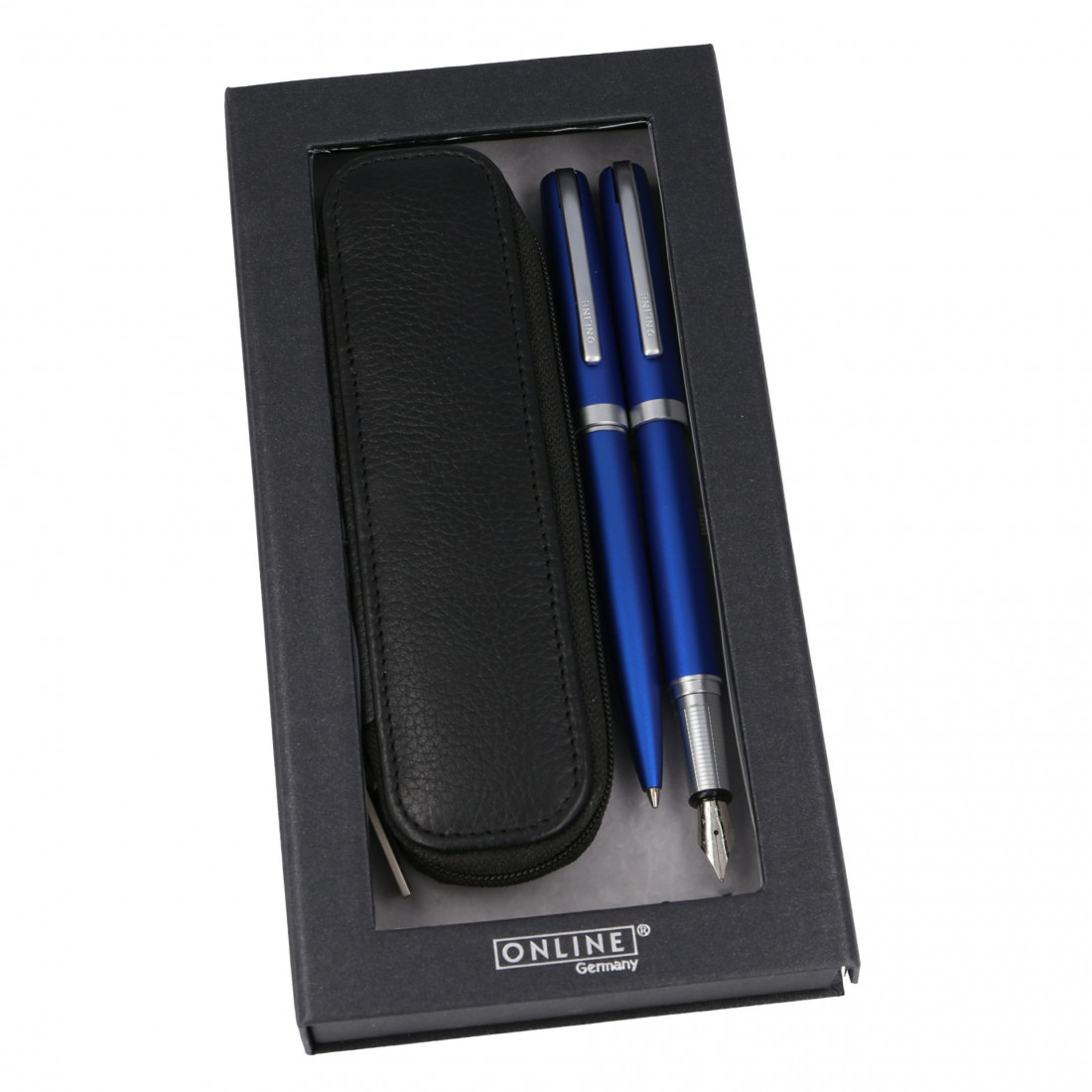 Online Eleganza Fountain Pen and Ballpen Gift Set 34645 blue