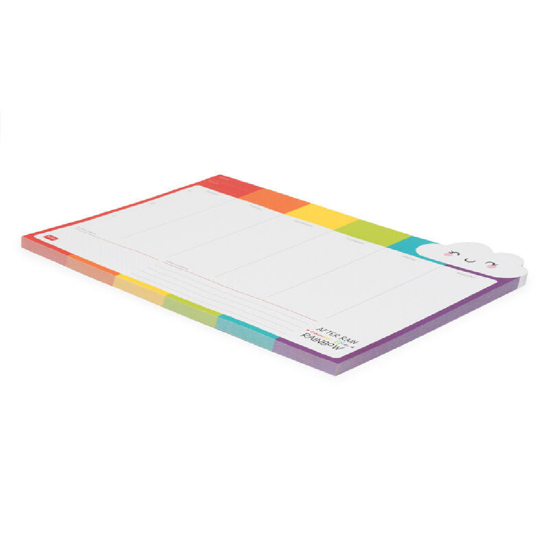 DESK PLANNER  SMART WEEK - AFTER RAIN COMES THE RAINBOW  LEGAMI
