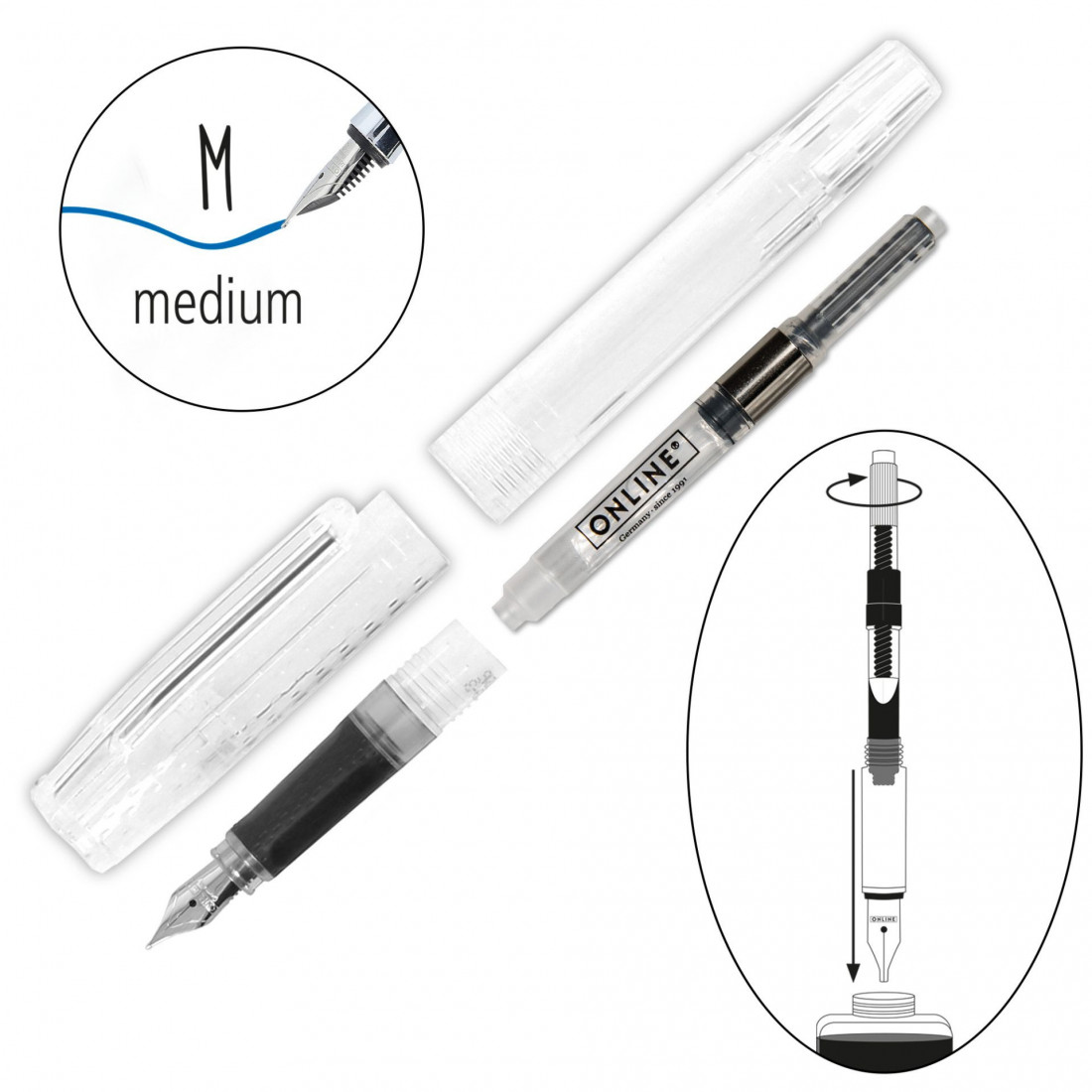 Fountain pen Bachelor Ice 1.4mm with Converter 54118 Online