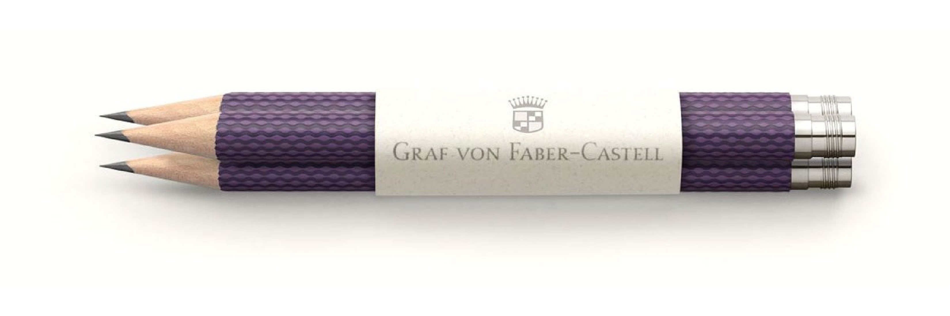 3 pocket pencils Guilloche, Violet Blue 118664  Graf Von Faber Castell