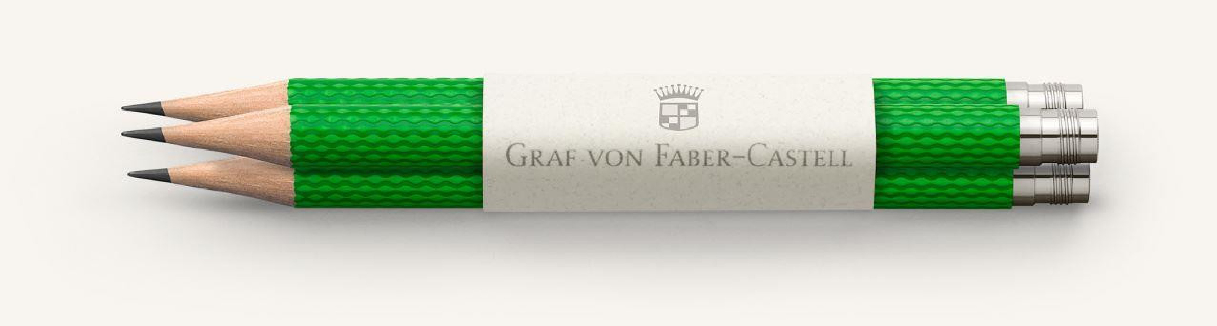 3 pocket pencils Guilloche, Viper Green 118666 Graf Von Faber Castell