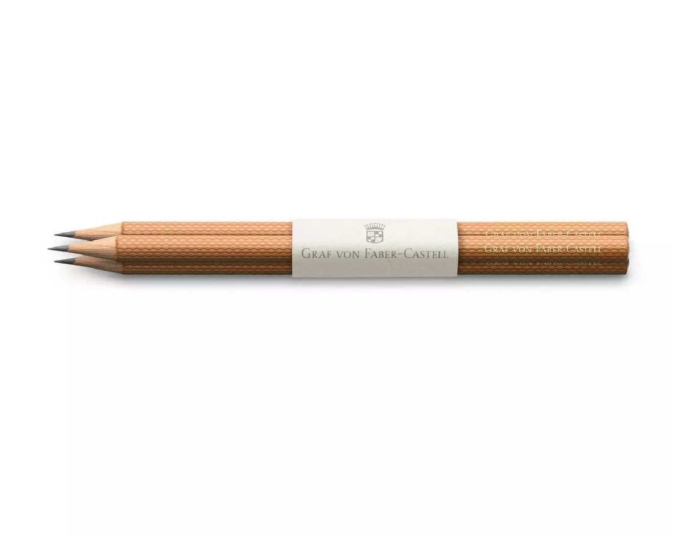 Graf Von Faber Castell 3 graphite pencils Guilloche, brown 118623
