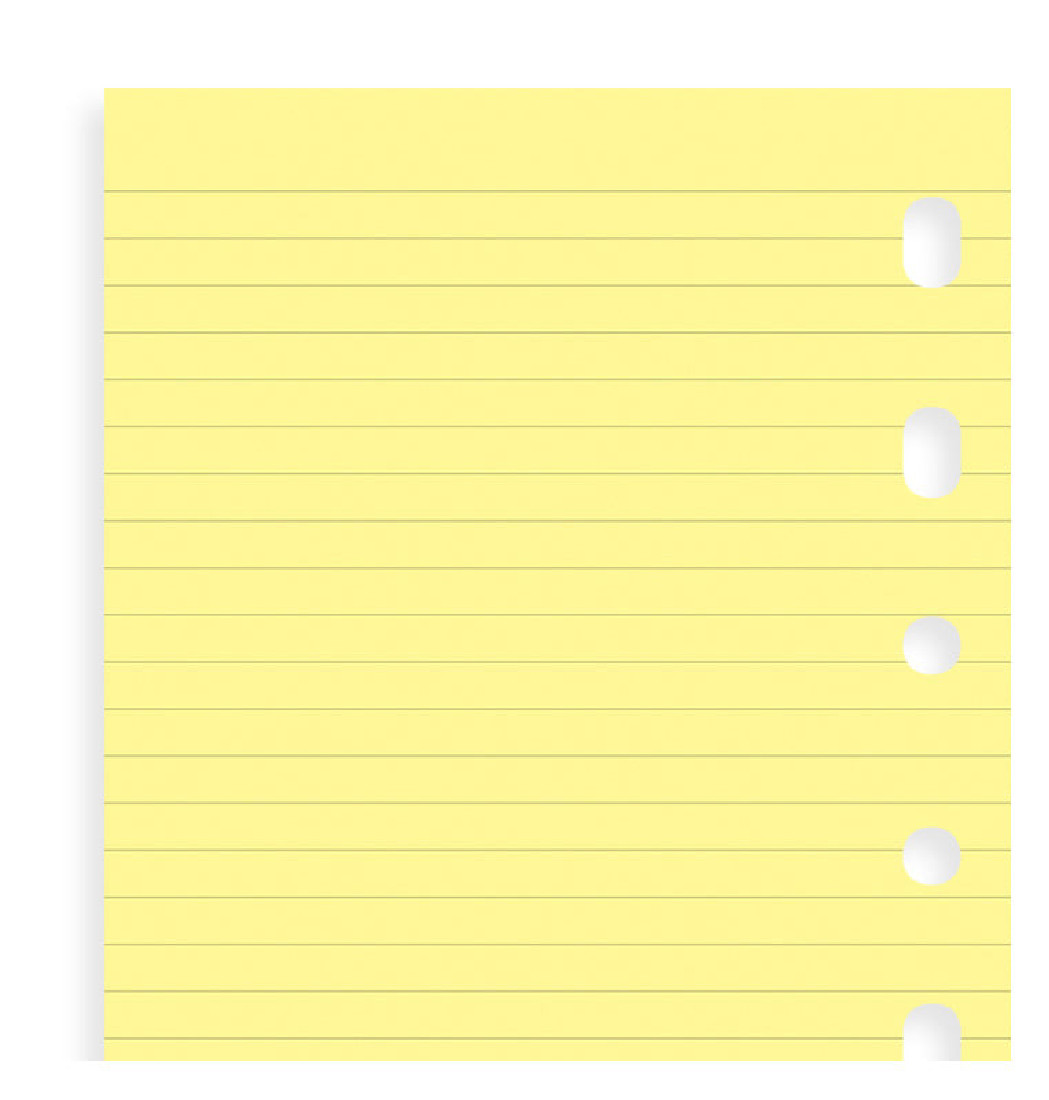Refill Pocket Yellow Ruled Notepaper 213010 Filofax