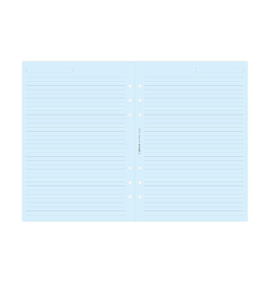 Filofax Blue Ruled Notepaper A5 Refill 343001