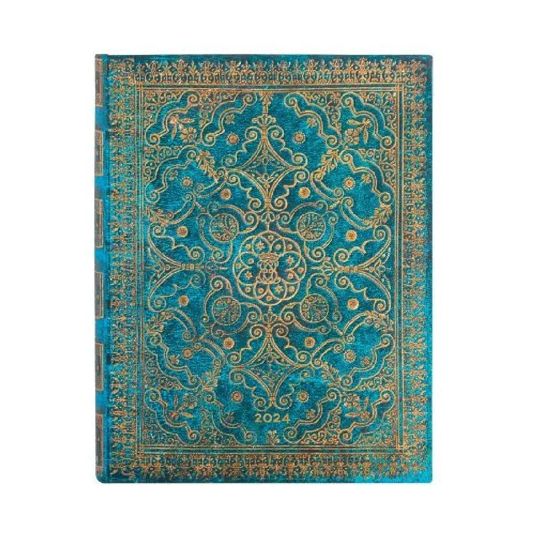 Paperblanks 12 month planner hard cover with elastic closure 2024 Azure Equinoxe  ultra 23x18 daily