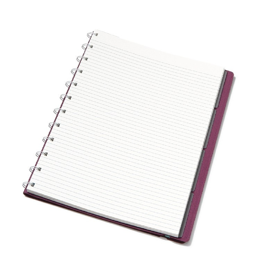 Filofax Notebook Refillable Ruled A4 Neutrals Plum 179525