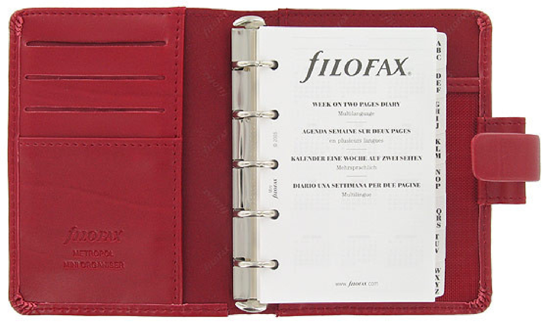 Filofax Organiser Personal Metropol red 026910