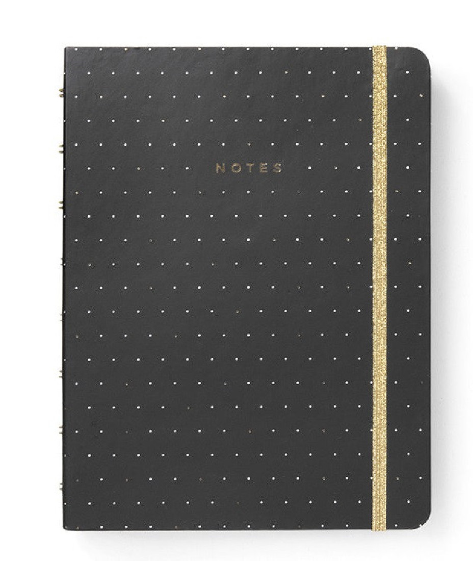 Filofax Notebook Refillable Ruled A4 Moonlight Black 179538